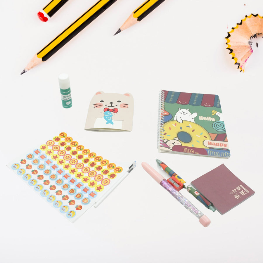 Cartoon Stationery Box Cartoon Design School Box Book  Student Gift School box (1 box)