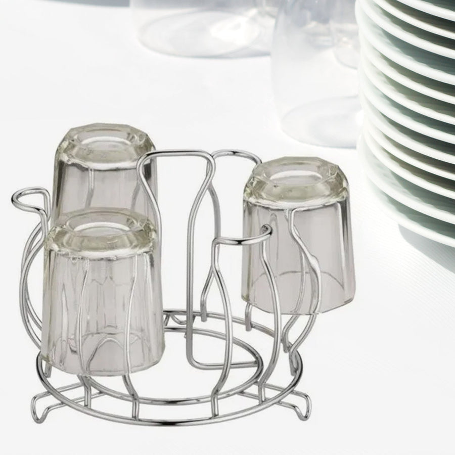 Stainless Steel Glass Holder Glass Hanging Organizer Kitchen Bars Pubs (MOQ :- 2 Pc)