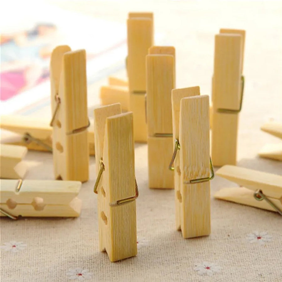 Wooden Heavy Clips – Clothespins, Craft Clips for Arts & Crafts (20 Pieces)