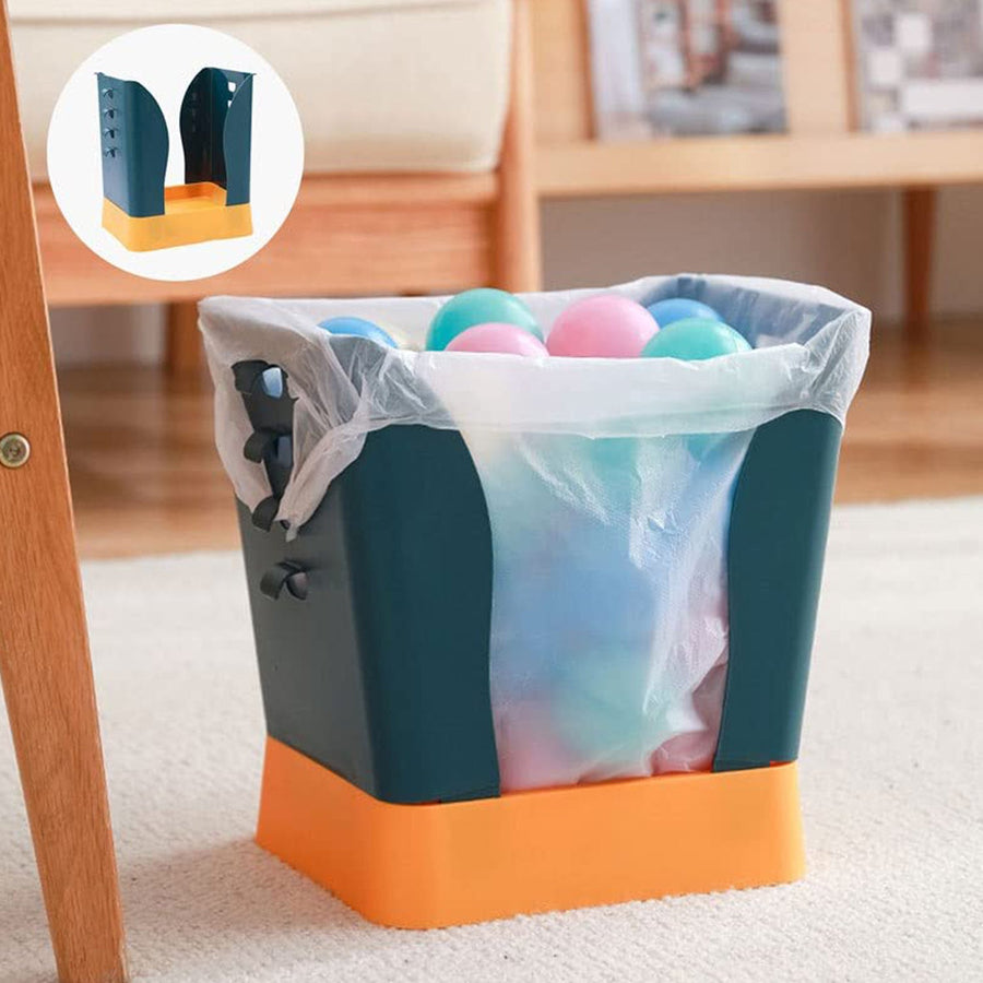 Plastic Garbage Waste Bin with Bag Holder (1 Pc)