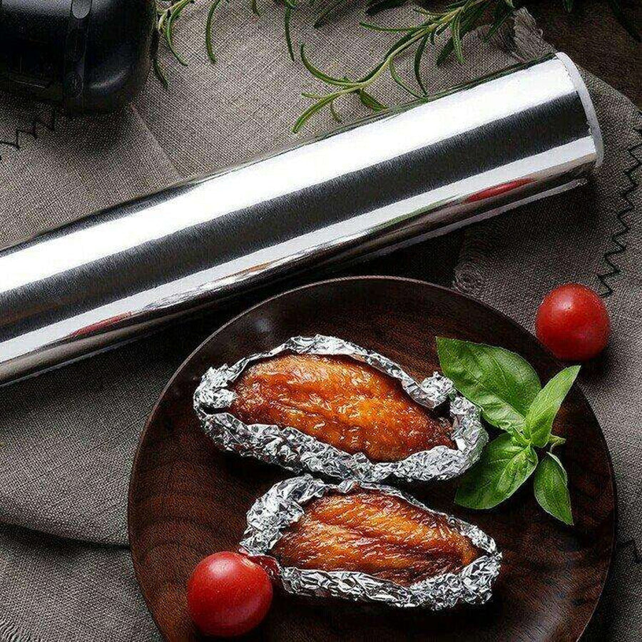 Heavy Duty Non-Stick Aluminum Foil Roll for Baking & Grilling (5m x 300mm)