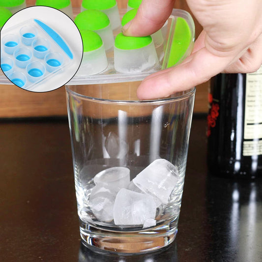 Smart Push Out Round Shape Mini Ice Cube Trays ,Silicone Chocolate Mold Maker