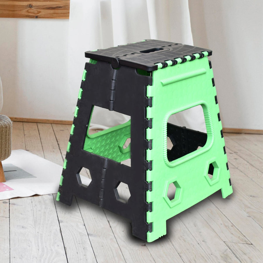 1pc 18inch Folding Stool Adults and Kids, Also For Kitchen Stepping With (Brown Box)