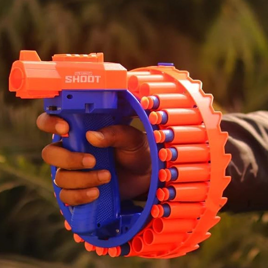 Amazing Toy Gun, Electric Gun for Children, 28 Soft Bullets for Youth Safety