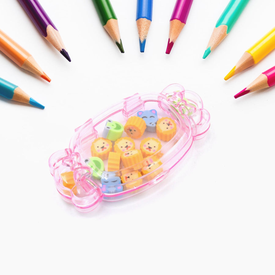 Cute School Eraser Set Cute Eraser Multi Design Rubber Erasers  (15 pc In1 Set)