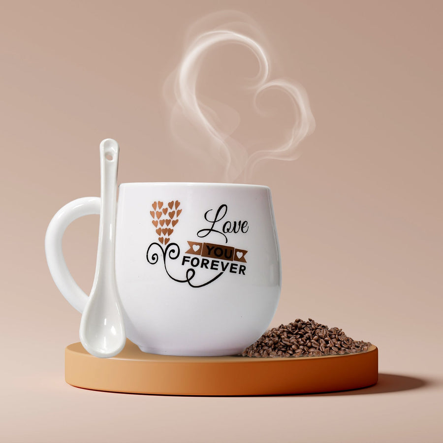 Multi design coffee Mug With Spoon and box packing.Tea ,Coffee Mugs  (1 Pc / Mix Color)