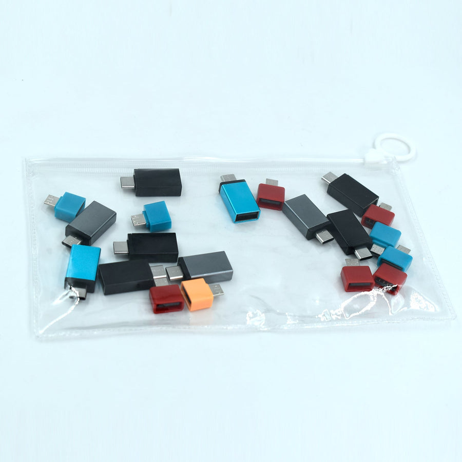 OTG Type C & USB to Micro USB Adapter (Pack of 20)