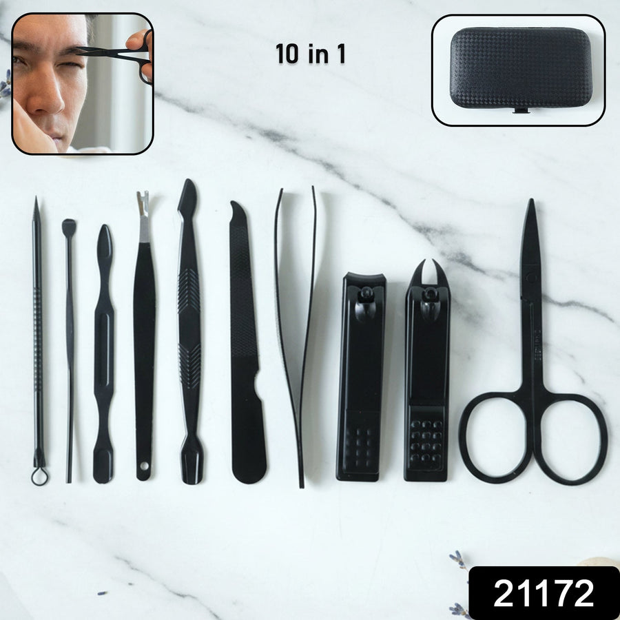 10 in 1 Professional Manicure Pedicure Grooming Kit