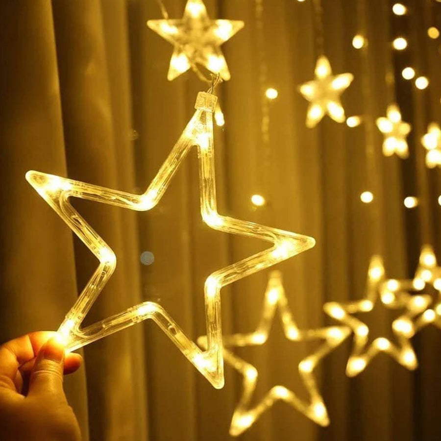 12 Stars Curtain String Lights, Window Curtain Lights
