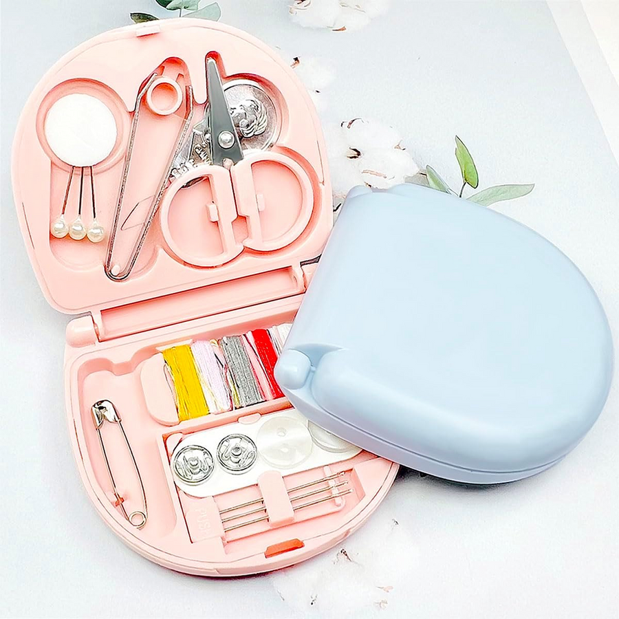 Mini Travel Sewing Kit for Beginners with Threads & Scissors