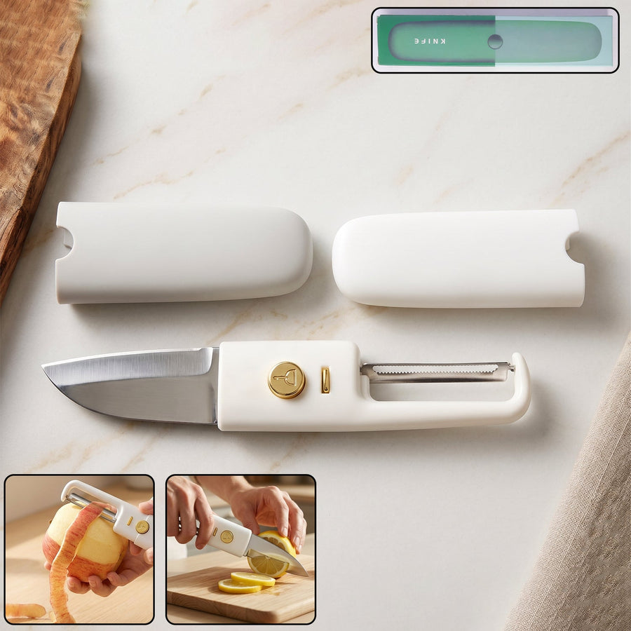 2-in-1 Multifunctional Knife & Sawtooth Peeler for Fruits and Vegetables