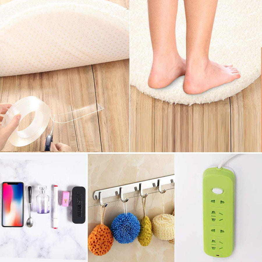 Double Sided Nano Adhesive Tape, 3 meter Washable Traceless Nano Gel Tape
