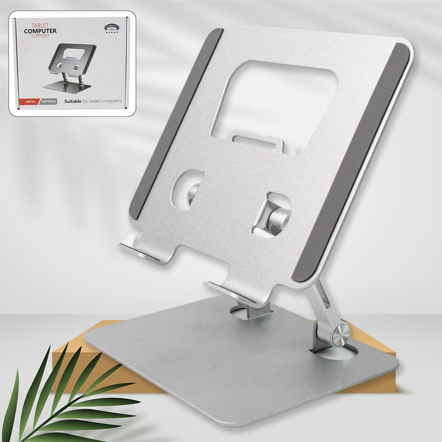 Tablet Stand Metal Alloy Adjustable Bracket, Ergonomic Foldable Metal Tablet Holder
