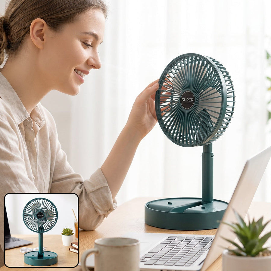 Portable Handheld Fan Rechargeable Mini USB Fan (1 Pc)
