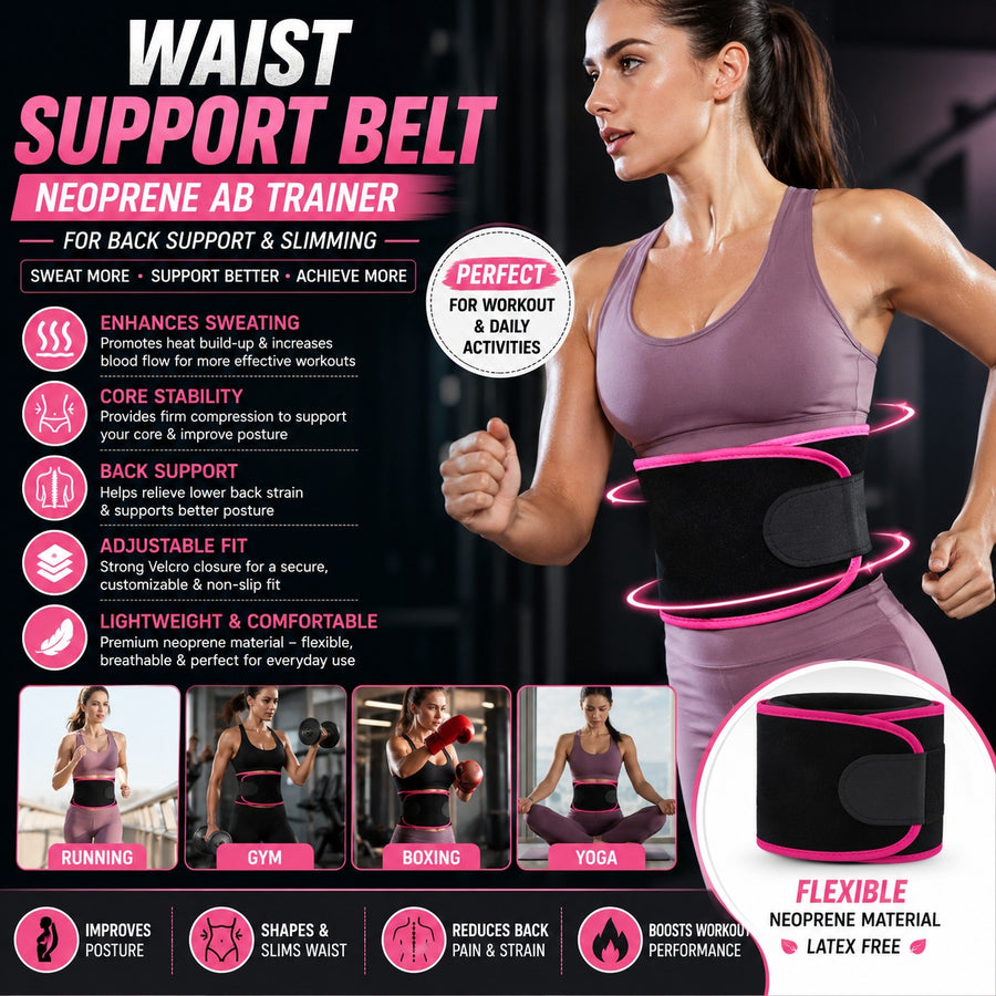 Waist Support Belt Neoprene Ab Belt Trainer (1 Pc)