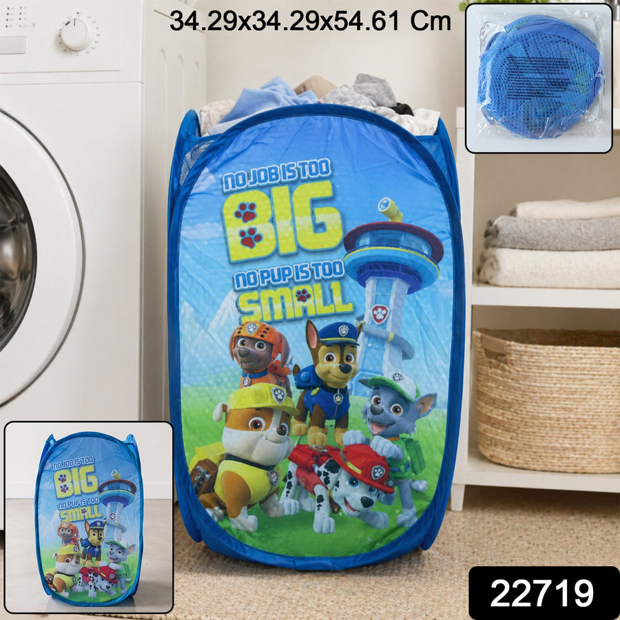 Foldable Laundry Basket Fabric Mesh Clothes Hamper (1 Pc,34.29x34.29x54.61cm)