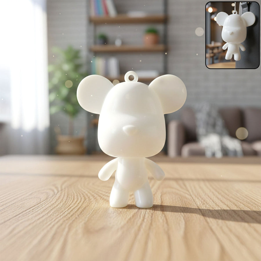 Cute Bear Figure Keychain (1 Pc)